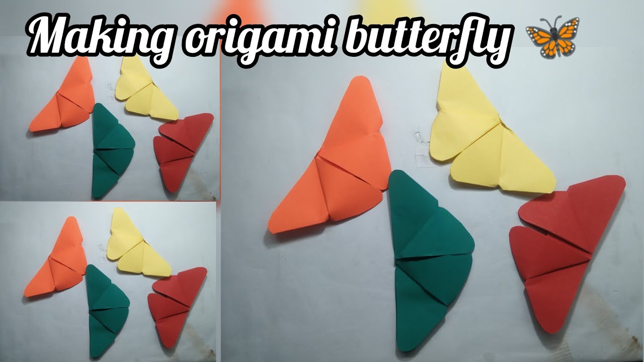 how to make a beautiful paper butterfly 🦋🦋 Making origami butterfly