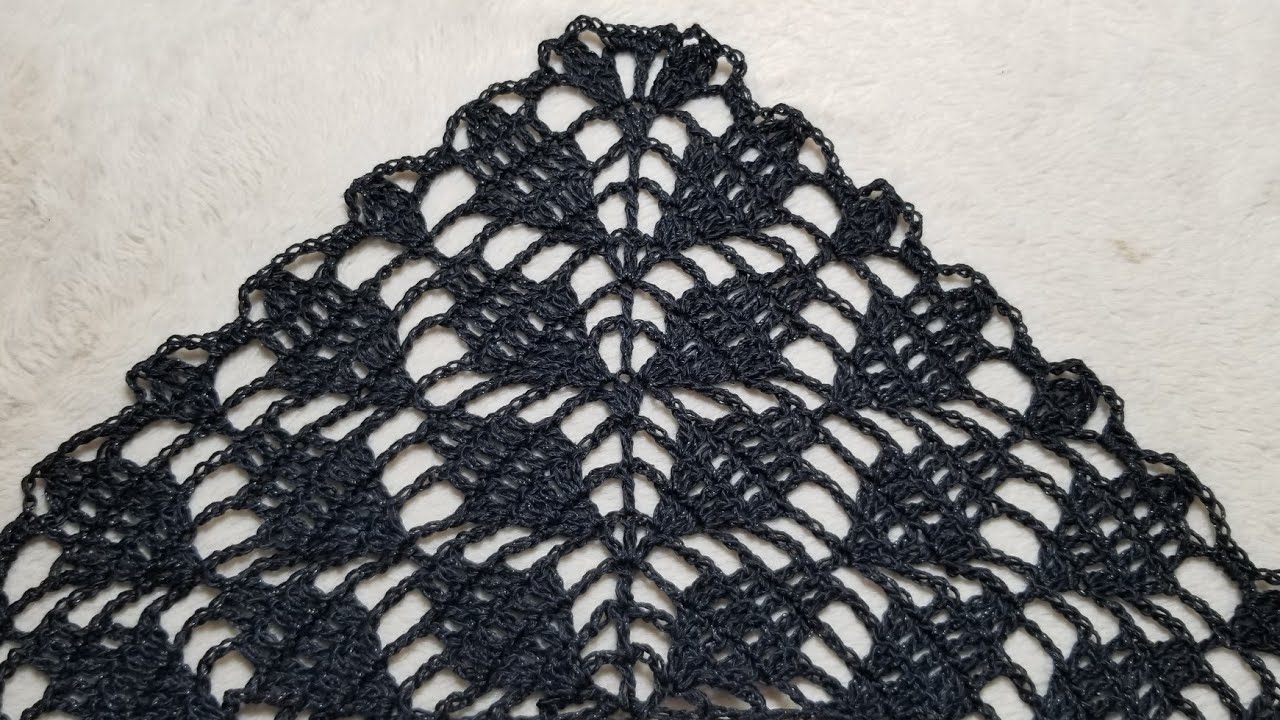 DIY CROCHET TRIÂNGULO FOLHAS DE 6 CARREIRAS EASY CROCHET