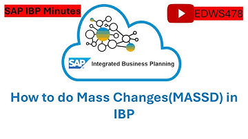 SAP IBP Minutes:MASSD in IBP|How to do Mass changes in IBP|Manage Master data|SAP IBP|@EDWS478