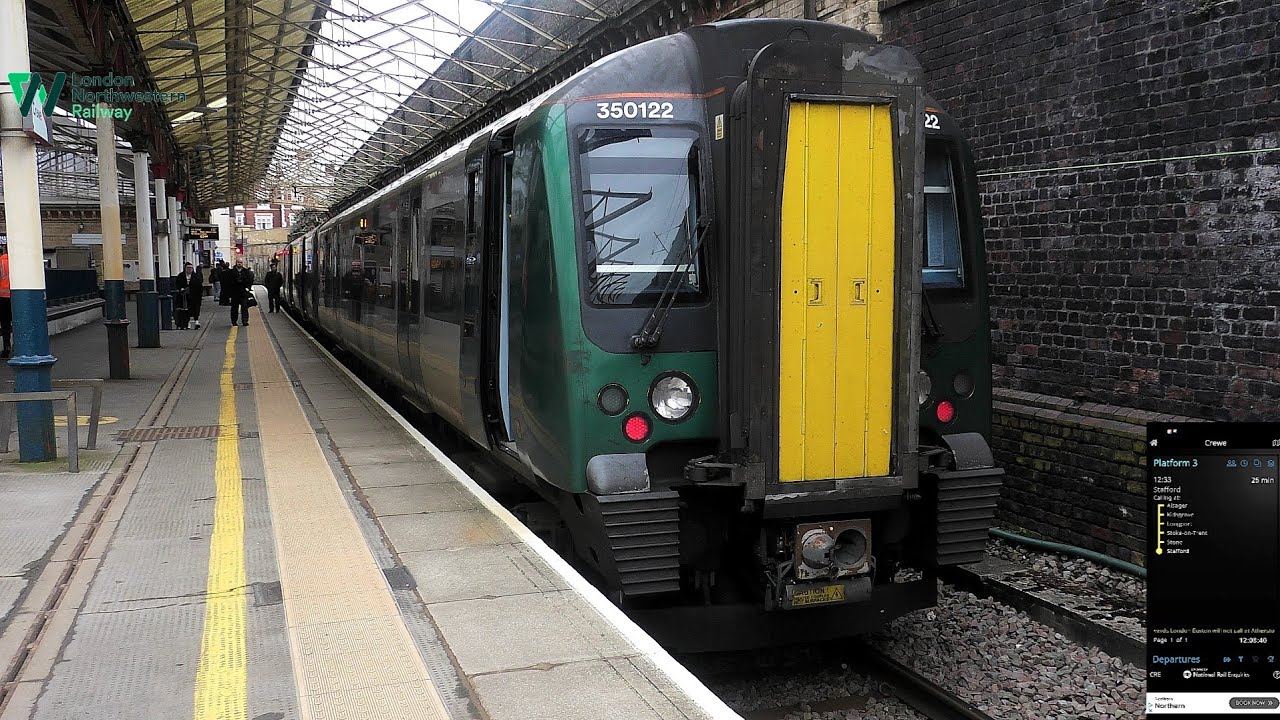 [London North Western Railway Class 350 Desiro] Crewe to Stafford Via Stoke-On-Trent