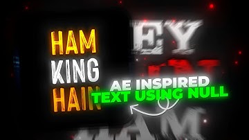 Ae Inspired Text Animation + Null Effect | Alight Motion (+XML + Preset + QR Code)