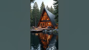 Ultimate Cozy Cabin Interior! 😍 Must-See Lakeside A-Frame Tour 🏡