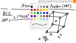 Atomic Packing Factor Calculation for SC, BCC, and FCC Materials