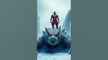 Godzilla vs Deadpool vs marvel🤯 #ai #vs #thanos #marvel #deadpool #trend #shorts