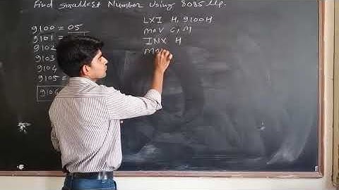 Smallest Number Using 8085 (Explained in Hindi)