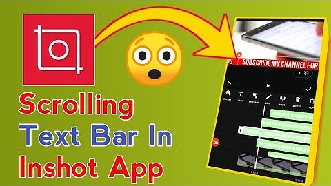 how to add scrolling text in inshot || how to add scrolling text in video like news channels