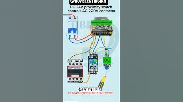 DC 24V Proximity switch controls AC 220V Contactor #proximity #senser #ac #dc #electrician