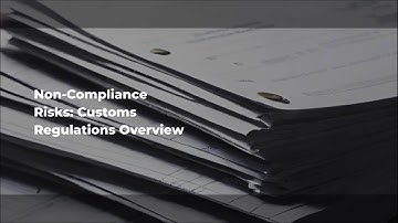 Non-Compliance Risks: Customs Regulations Overview