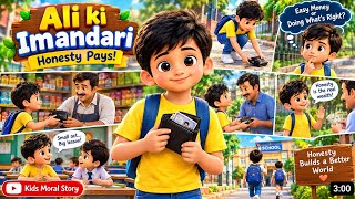 Ali’s Honesty 💰❤️ | The Lost Wallet | Moral Story for Kids | 3D Cartoon Story