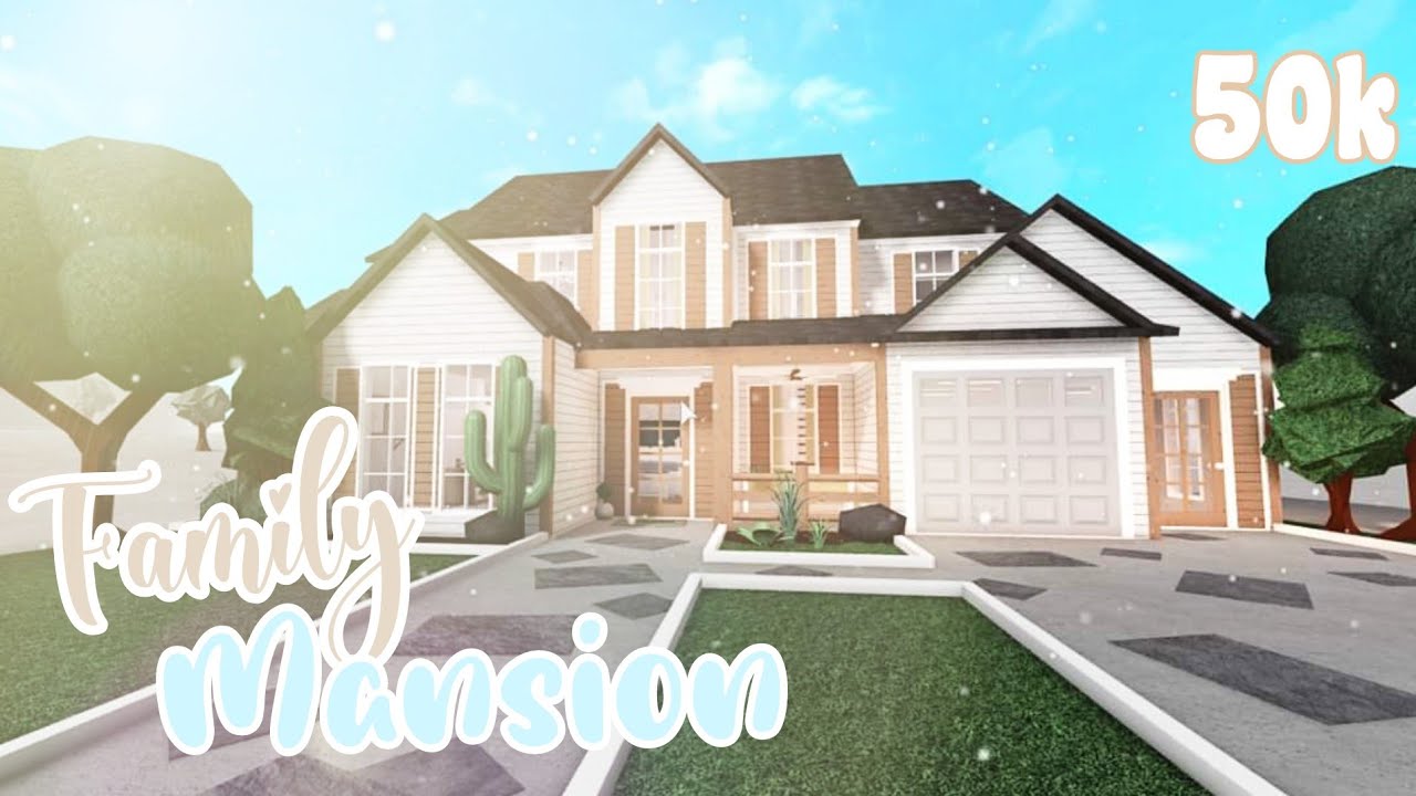 Roblox | Bloxburg: 50k Two-Story Family Mansion | No Large Plot | House ...