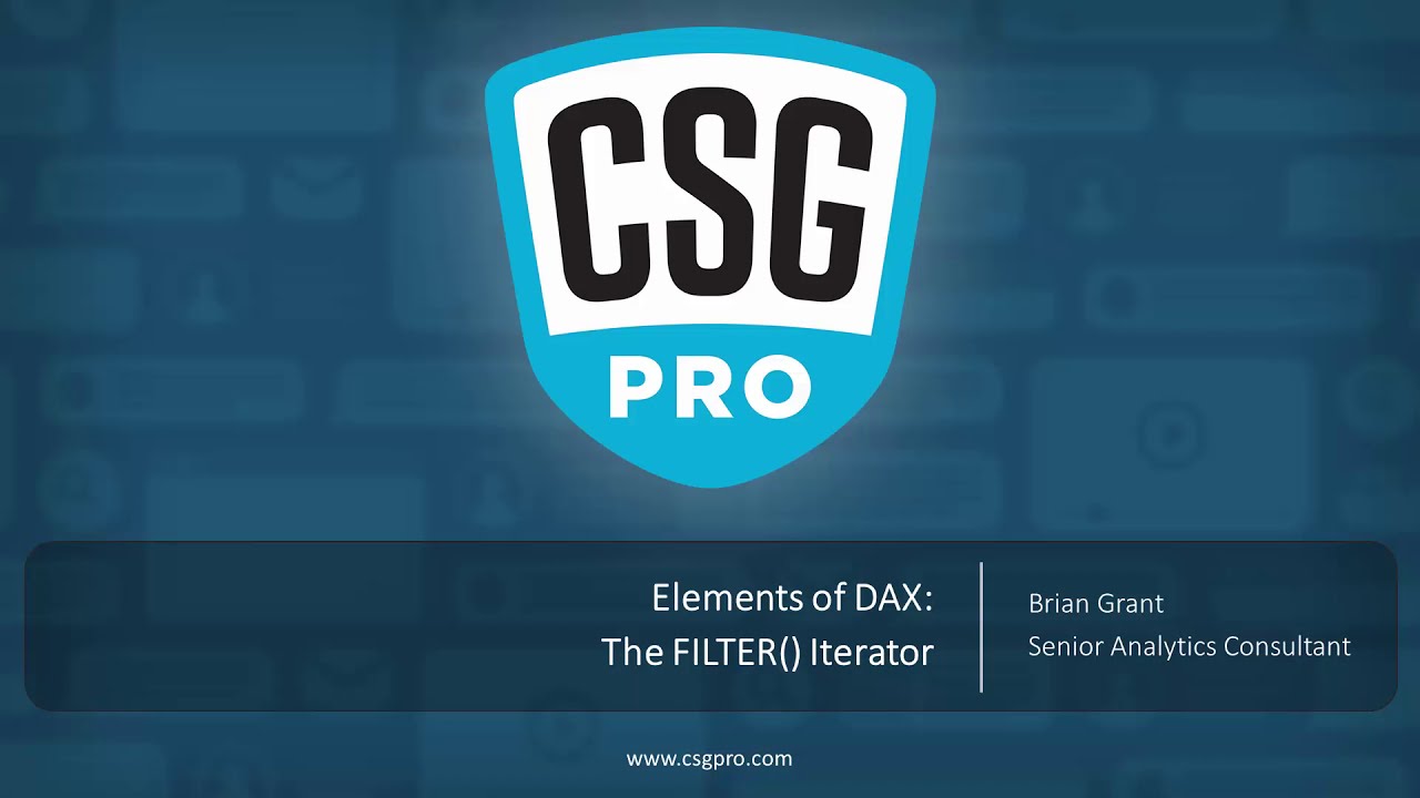 Elements of DAX 03-06: The FILTER() Iterator - YouTube