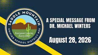 Information A Special Message Dr. Michael Winters - August 28, 2026 News
