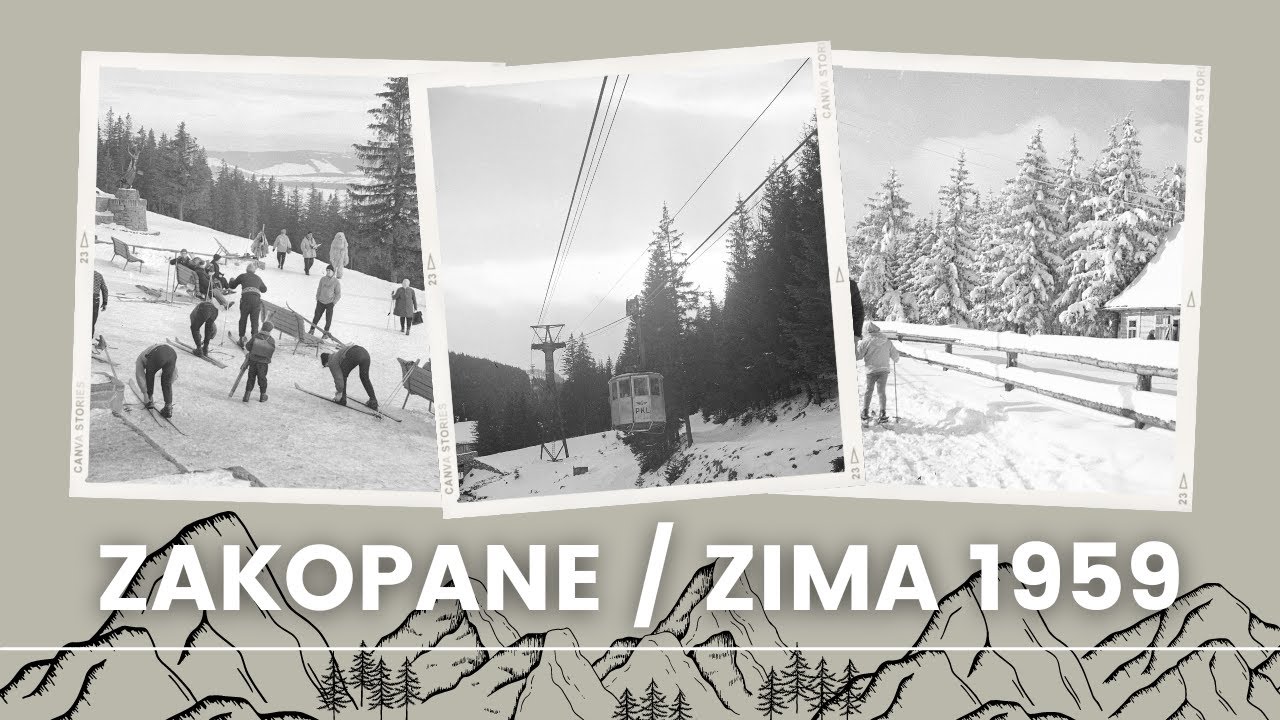 Zakopane - Zima w 1959 roku na starych fotografiach / Historia Polski