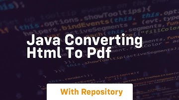 Java converting html to pdf