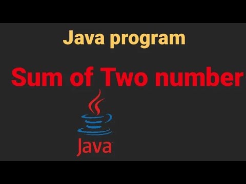 Print Sum of Two number program in java l Coder Sandy - YouTube