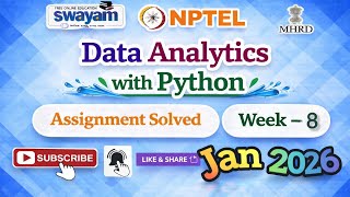 Data Analytics with Python Week 8 Assignment Answer#NPTELASSIGNMENTS#Jan2026#DataAnalyticswithPython