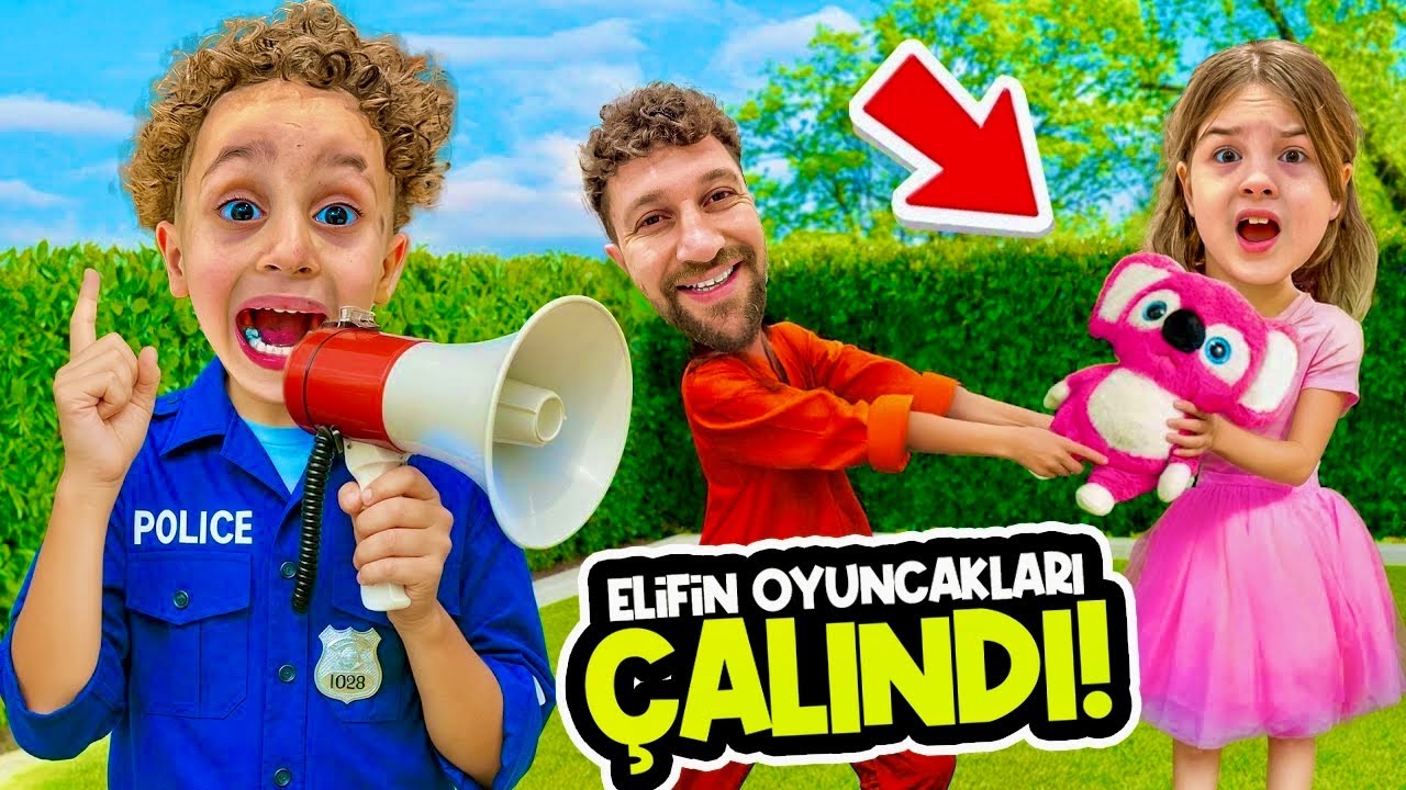 Двое беглых воров забрали игрушки у Элиф ‼️ Элиф стала полицаем!! Северная Элиф!!