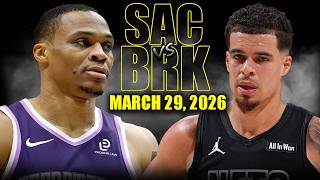 Sacramento Kings Vs Brooklyn Nets Full Game Highlights March 29, 2026 Nba Season
