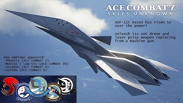 ACE COMBAT 7 - ADF-11F Raven First Flight + New Emblems (DLC Set #1)