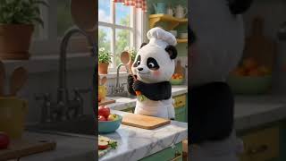 🐼👨🍳 Baby Panda Chef’s Funny Cooking Adventure 😂 | Cute AI Animation #Shorts