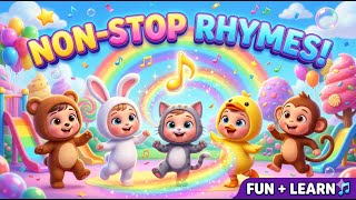 “🔴 LIVE Cartoon Rhymes 🎶 | Hindi + English Kids Songs