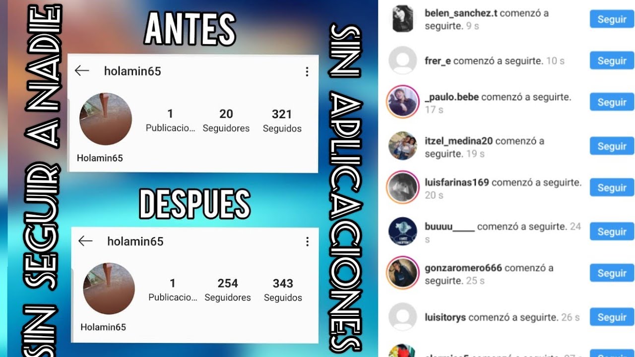 Como conseguir muchos seguidores en instagram sin seguir a nadie y sin