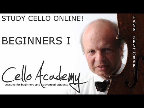 Cello Lessons Online  Beginners I  The cello bow grip right arm motion playing open strings