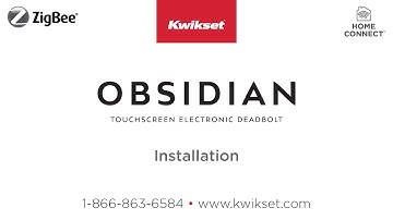 Kwikset Obsidian Installation (ZigBee)