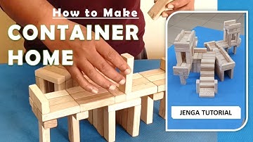 Jenga Tutorial #42: Modern Container Home Made from Jenga Blocks – UNBELIEVABLE Build! (Fast 10-Min)