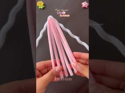 زهرة الزنبق باستخدام منظف الأنابيب اصنعها بنفسك أشغال يدوية بمنظفات الأنابيب أفكار للأشغال