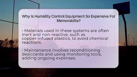 Why Is Humidity Control Equipment So Expensive For Memorabilia? - The Memorabilia Zone