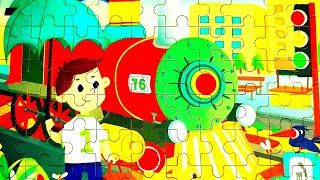 HOW TO SOLVE A PUZZLE | TRAIN JIGSAW PUZZLE WITH A BOY | JIGSAW PUZZLE | ADAJO PUZZLE WORLD screenshot 5