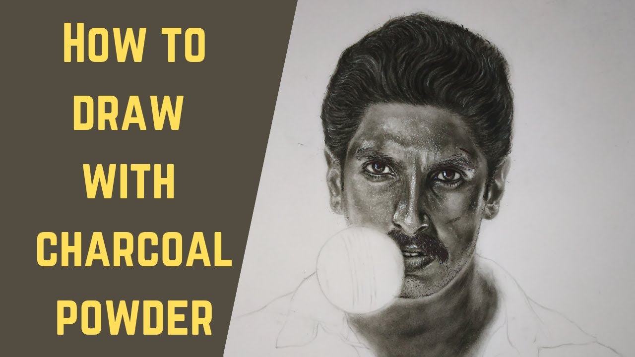 How to Draw with Charcoal Powder | Charcoal Powder Drawing Tutorial for ...