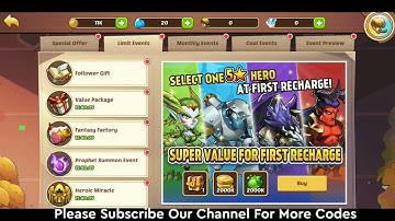 All *New* Idle Heroes Codes (September 2022) l Latest And Working Idle Heroes Codes