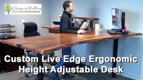 The Creation of a Custom-Made Ergonomic Live Edge Adjustable Height Desk