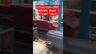 N Scale Kato CPKC ES44AC Mixed Freight Train Runs Through Skid Row!