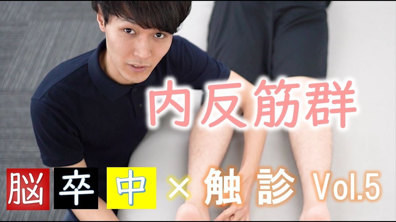 脳卒中×触診 【足関節内反　後脛骨筋-長指屈筋-長母指屈筋-前脛骨筋-長母指伸筋 】