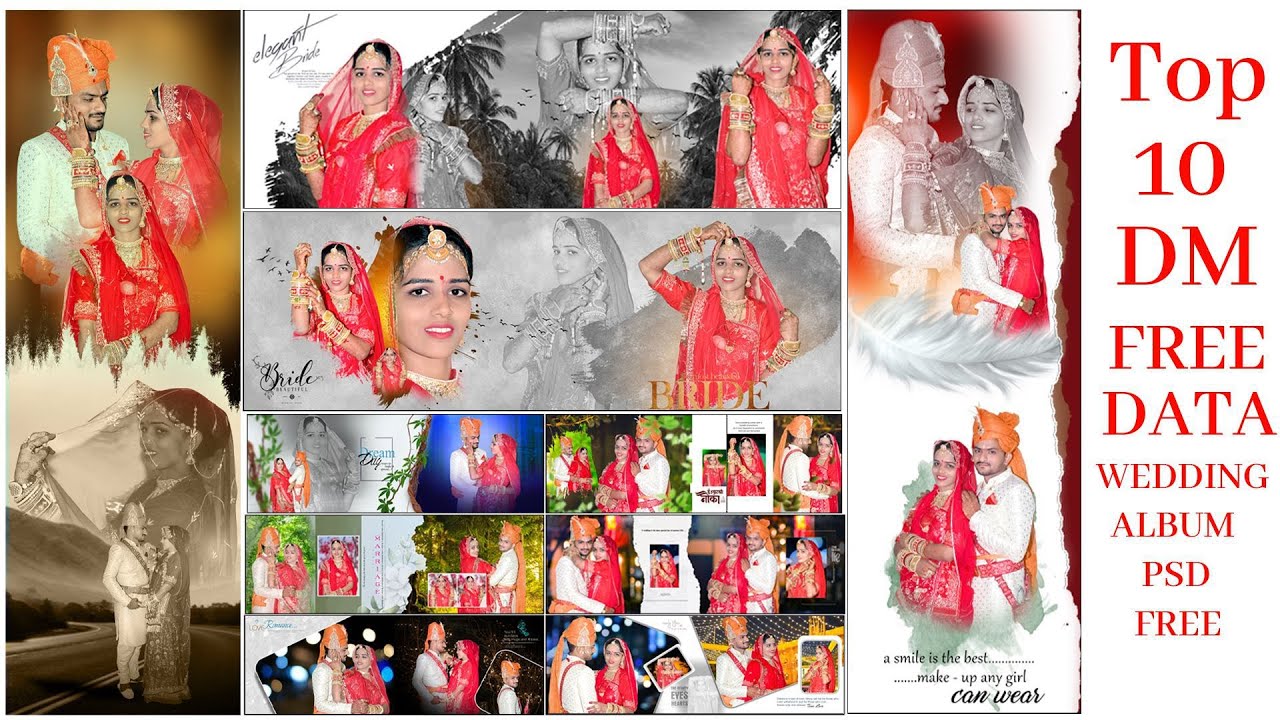 NEW WEDDING ALBUM PSD REE !! TOP 10 DM FREE DATA WEDDING ALBUM DESIGN