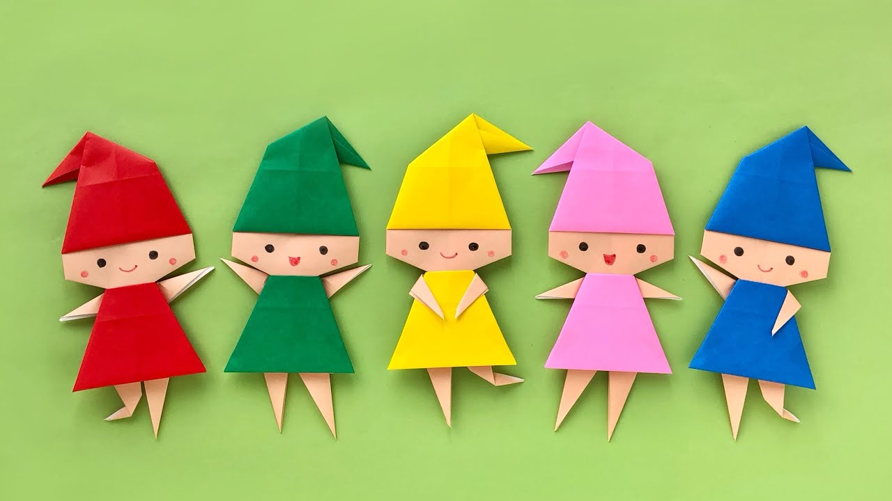 【折り紙】可愛い小人の作り方