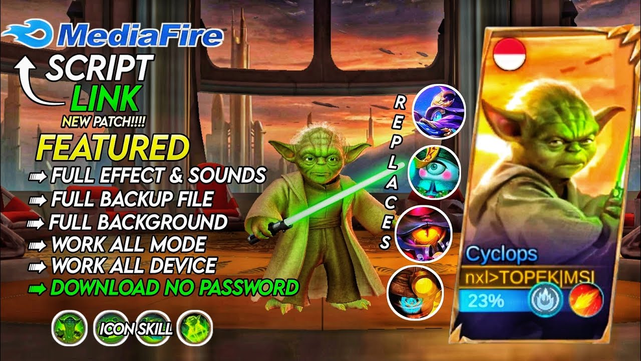 NEW!! Skin Cyclops Star Wars No Password MediaFire | Full Effect & Voice - New Patch