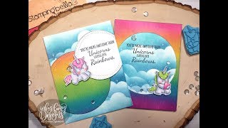 How to Make Two Cards From One Distress Ink Blended Background