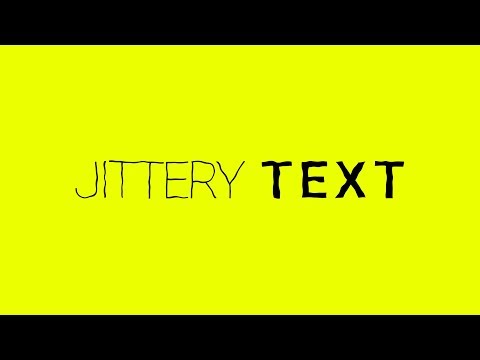 Jittery Wiggly Text Effect in After Effect