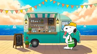 [𝐬𝐮𝐦𝐦𝐞𝐫 𝐥𝐨𝐟𝐢] ☕ Seaside Coffee Chillhop with Snoopi | Lofi Beats for Focus &amp; Relax
