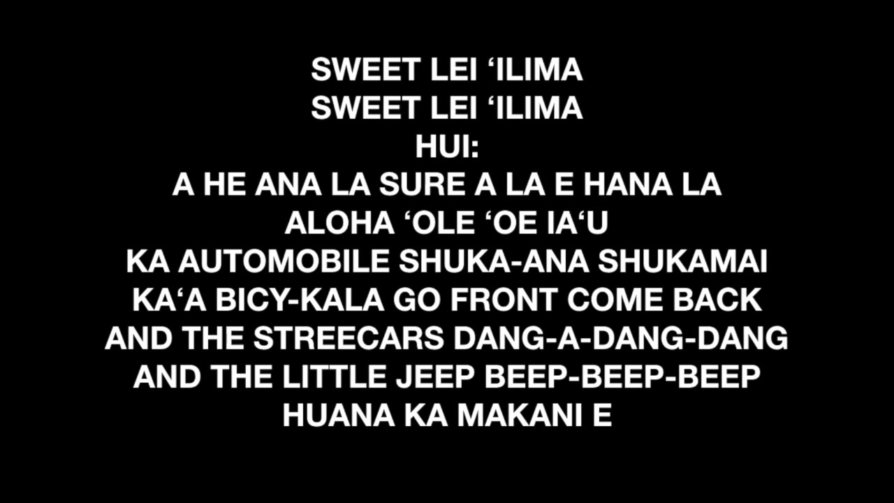 NĀ HOA SWEET LEI LEHUA LYRICS YouTube