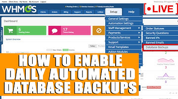 [🔴LIVE] How to enable daily Automated database Backups in WHMCS?