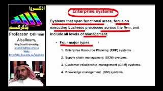 What is enterprise systems? How many types? and What advantages?
