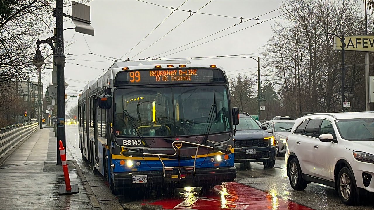 Translink 2009 NFI DE60LFR B8145 on 99 Broadway B-Line to UBC Exchange 