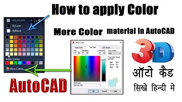 how to apply color in autocad 3d material  in autocad  vray render