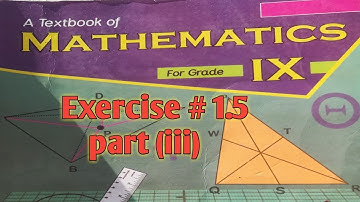 Mathematics 9th class exercise 1.5 || part (iii) Kpk board  | mathematics with us
