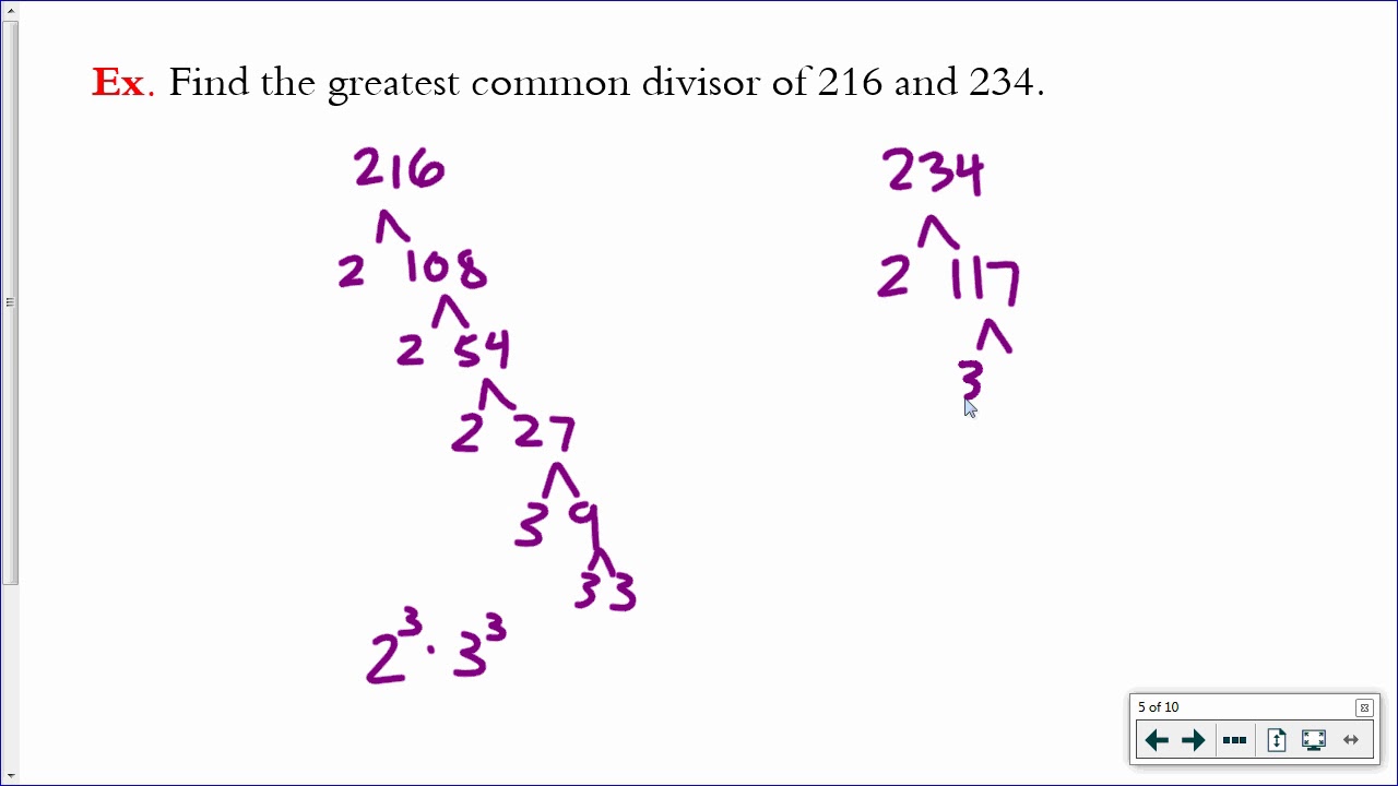 5.1b Greatest Common Divisor and Least Common Multiple